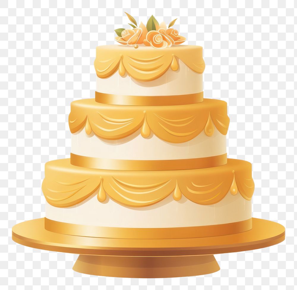 PNG Wedding cake dessert cream food. AI generated Image by rawpixel.