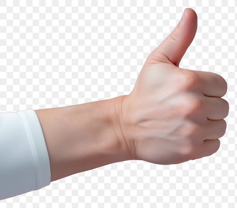 PNG thumbs up, hand gesture. AI generated Image by rawpixel.