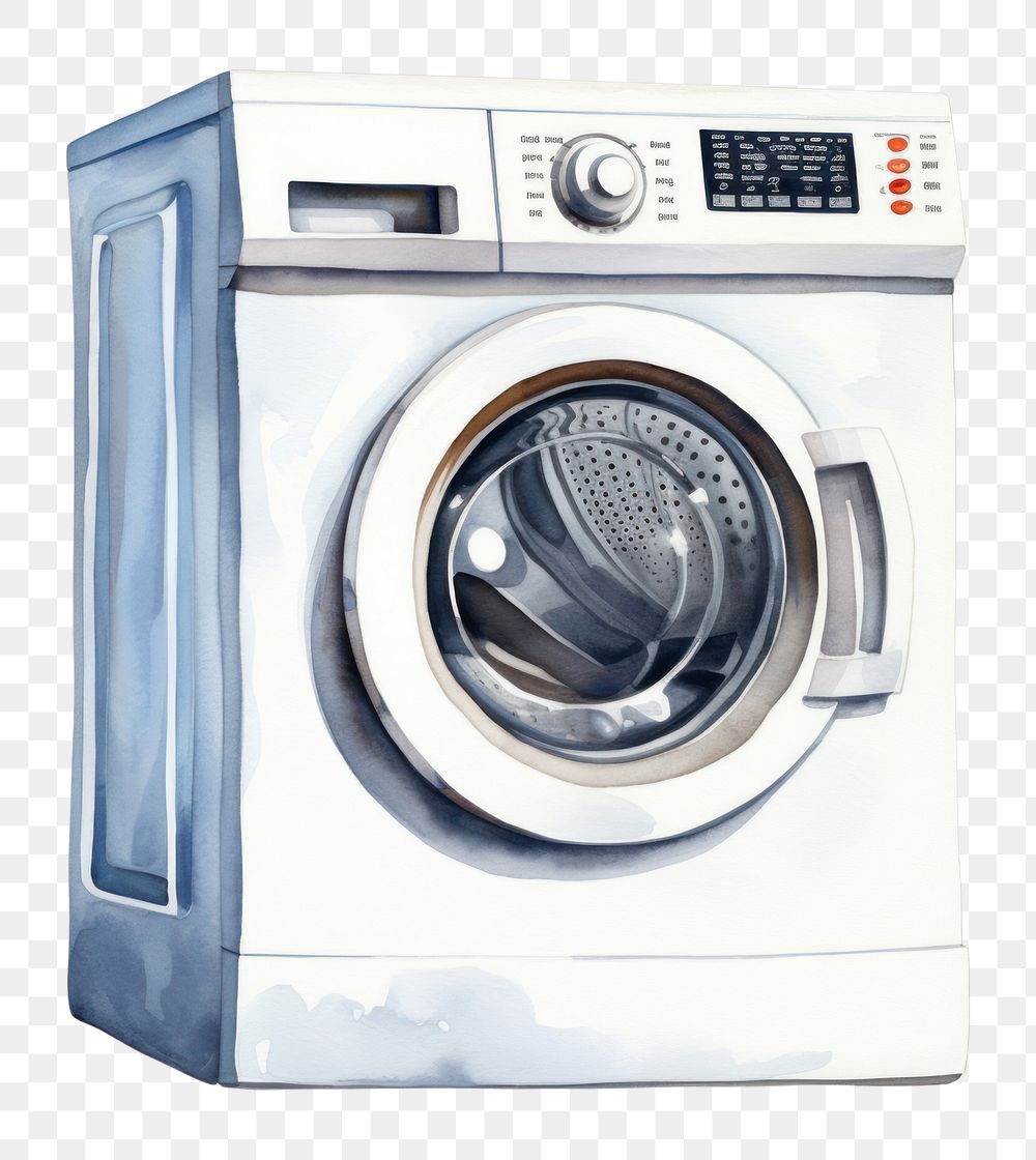 PNG Washing machine appliance dryer white background. AI generated Image by rawpixel.