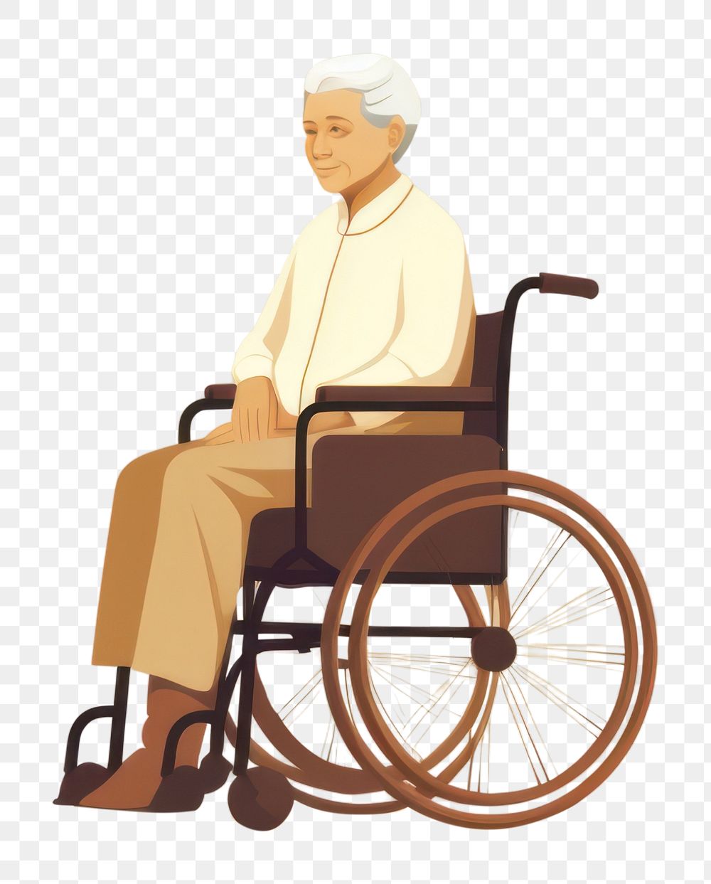 PNG Senior house wheelchair furniture retirement. AI generated Image by rawpixel.