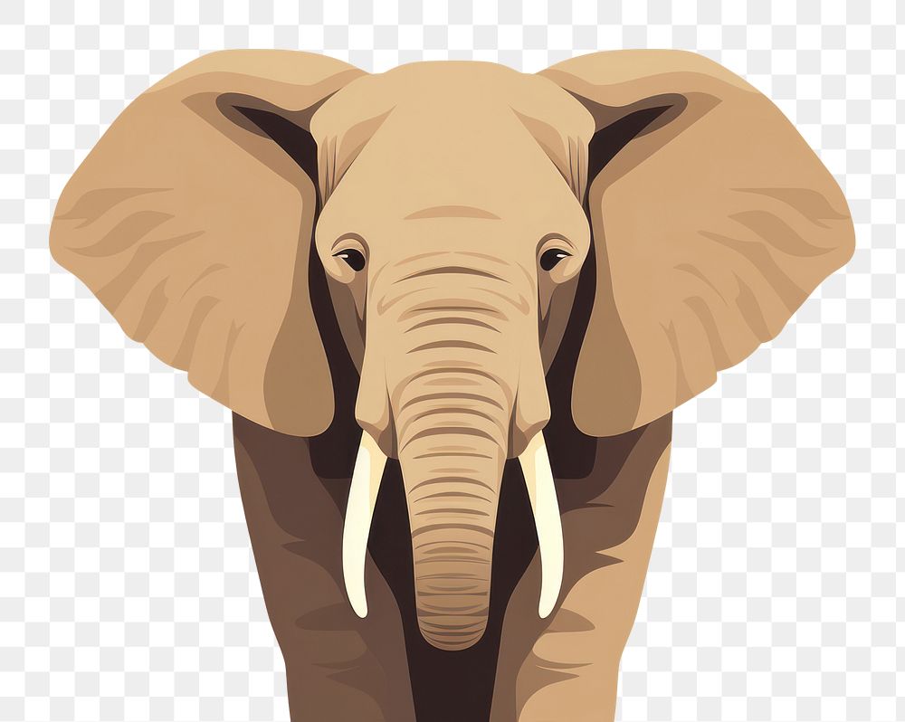 PNG African elephante wildlife portrait animal. AI generated Image by rawpixel.