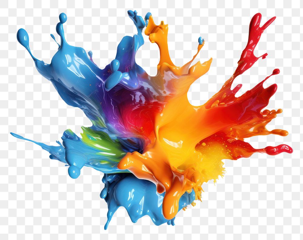 PNG Creativity splattered splashing exploding. 