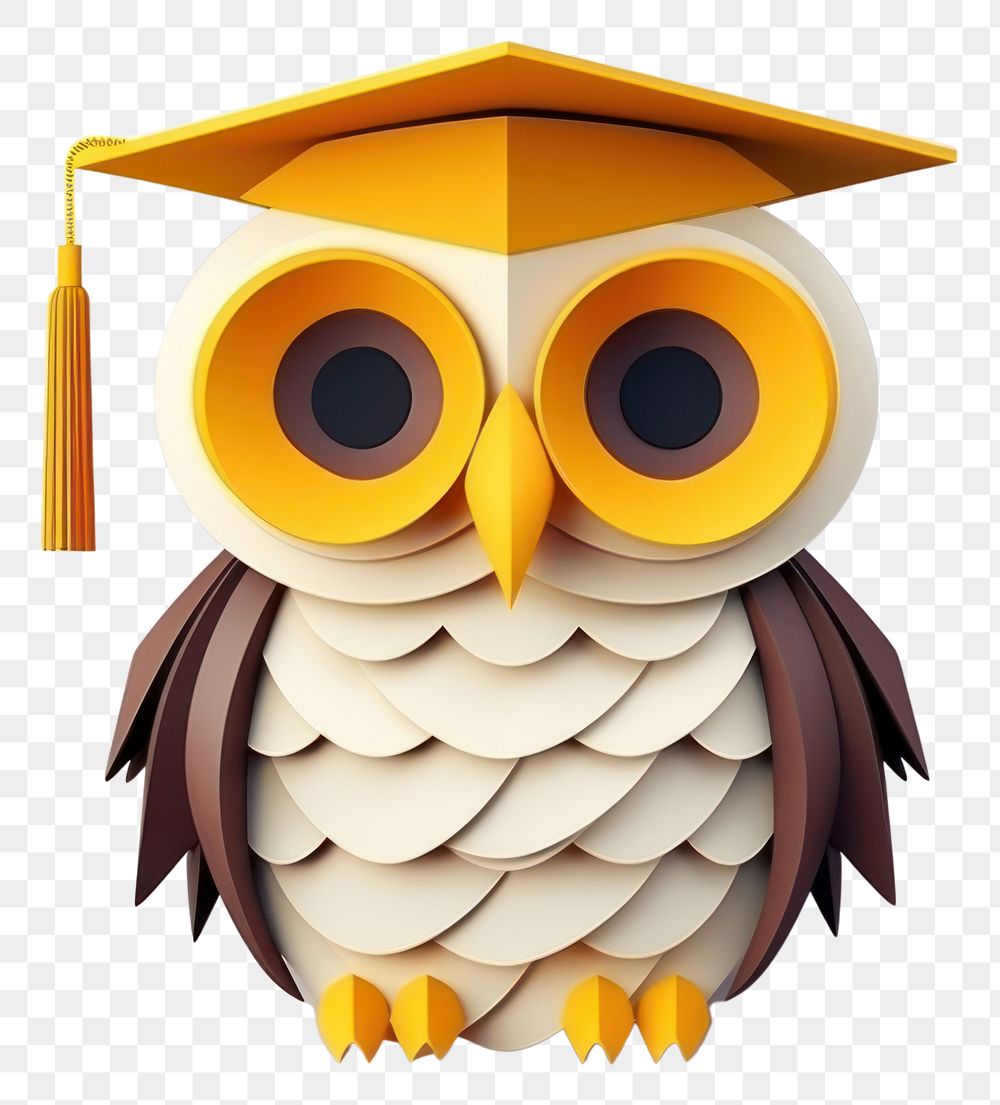 PNG Graduation text owl anthropomorphic. AI generated Image by rawpixel.