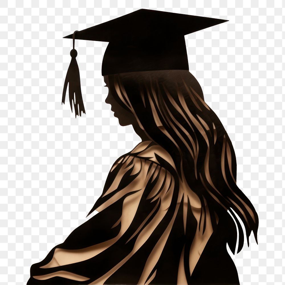 PNG Graduation graduation silhouette student. AI generated Image by rawpixel.