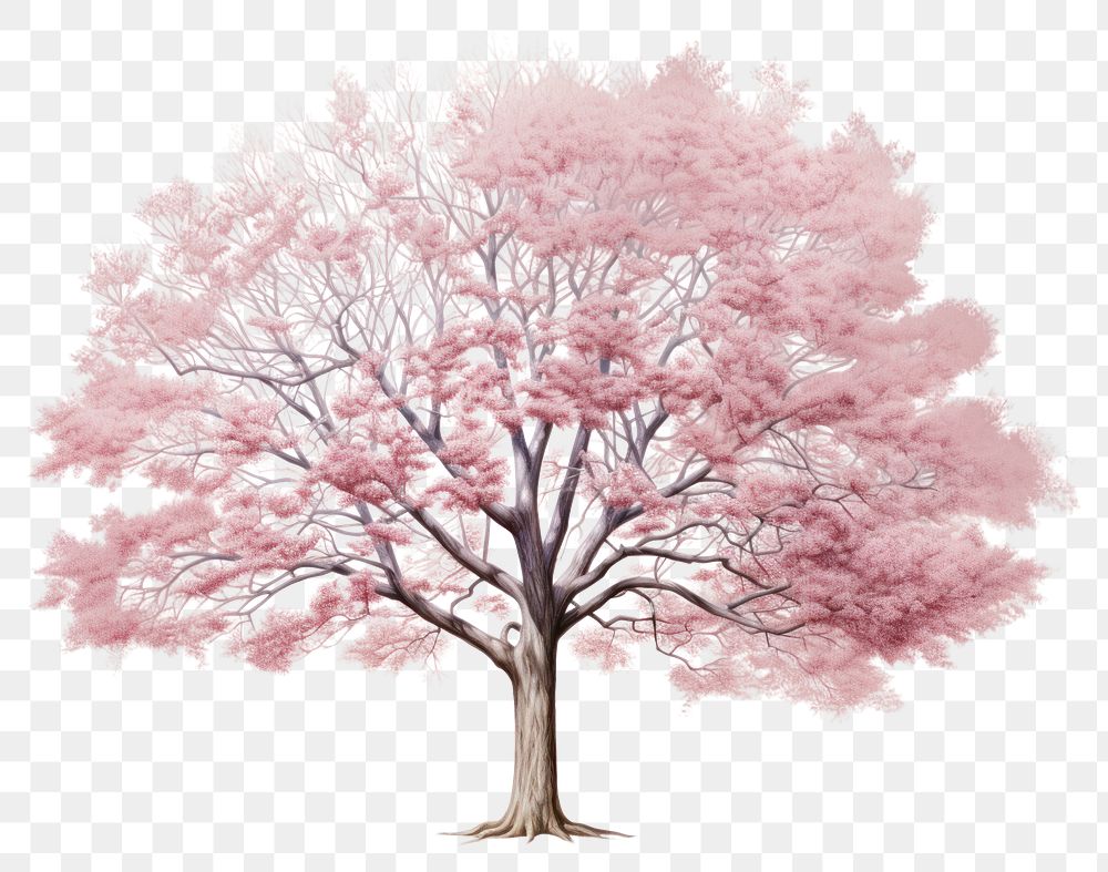 PNG Tree blossom drawing flower. AI generated Image by rawpixel.