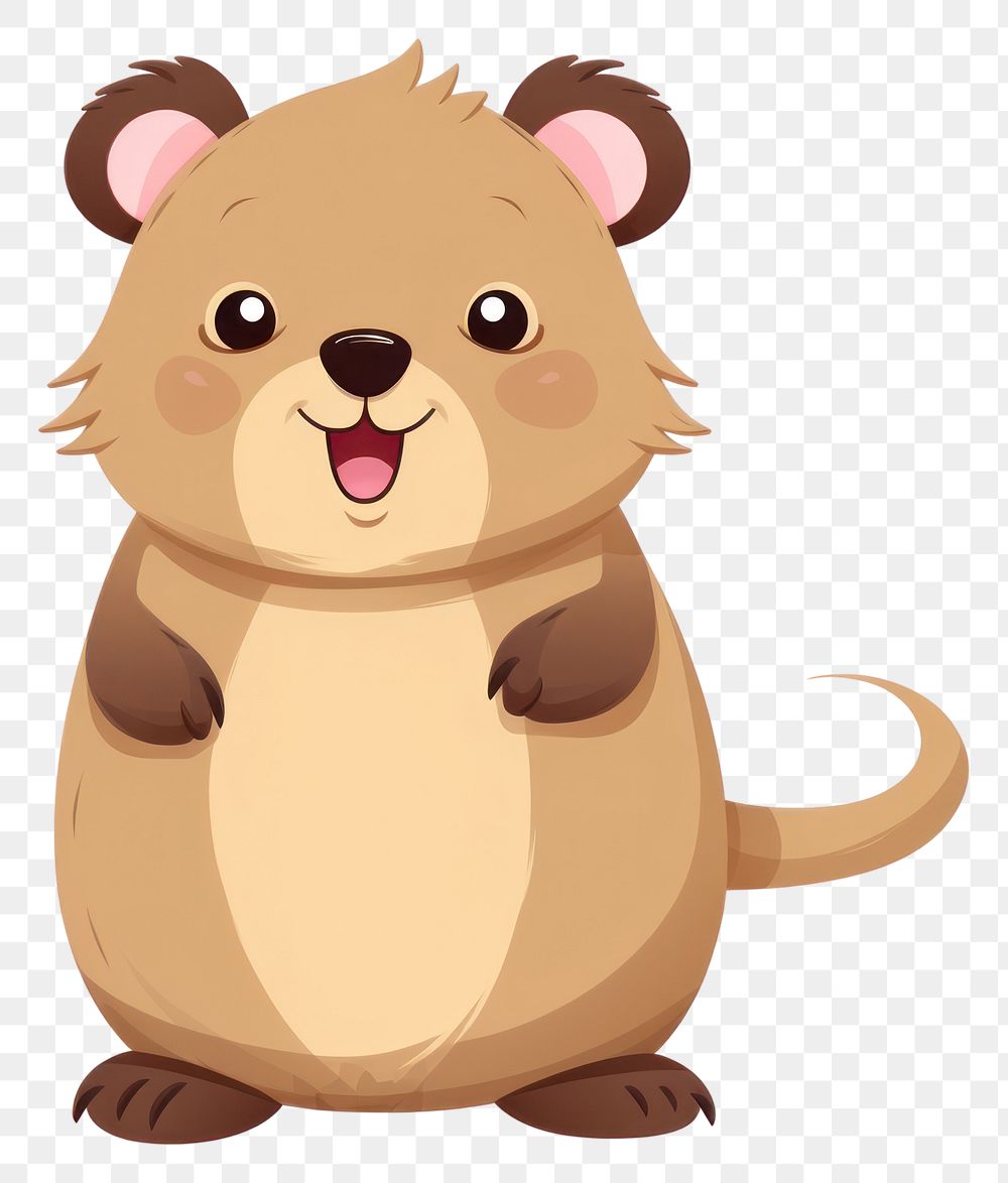 PNG Quokka cartoon mammal animal. AI generated Image by rawpixel.