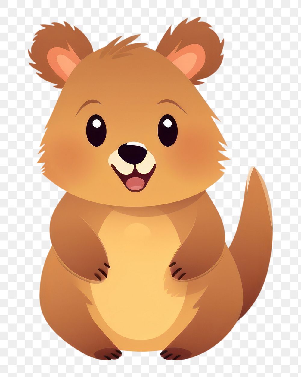 PNG Quokka cartoon mammal animal. 