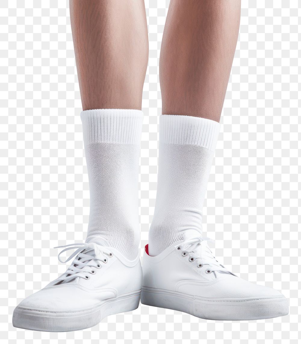 PNG Socks white footwear shoe. AI generated Image by rawpixel.