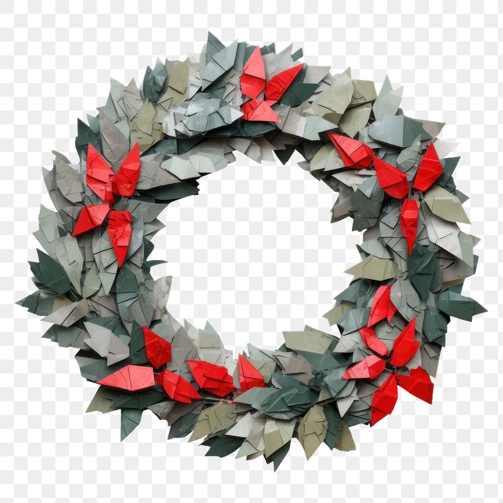 PNG Christmas wreath plant leaf art. 