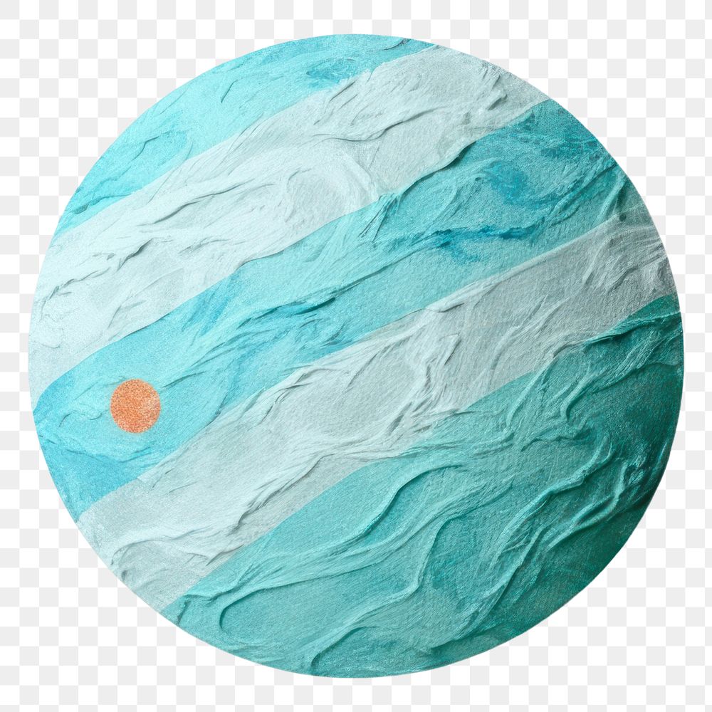 PNG Uranus planet turquoise space creativity. 