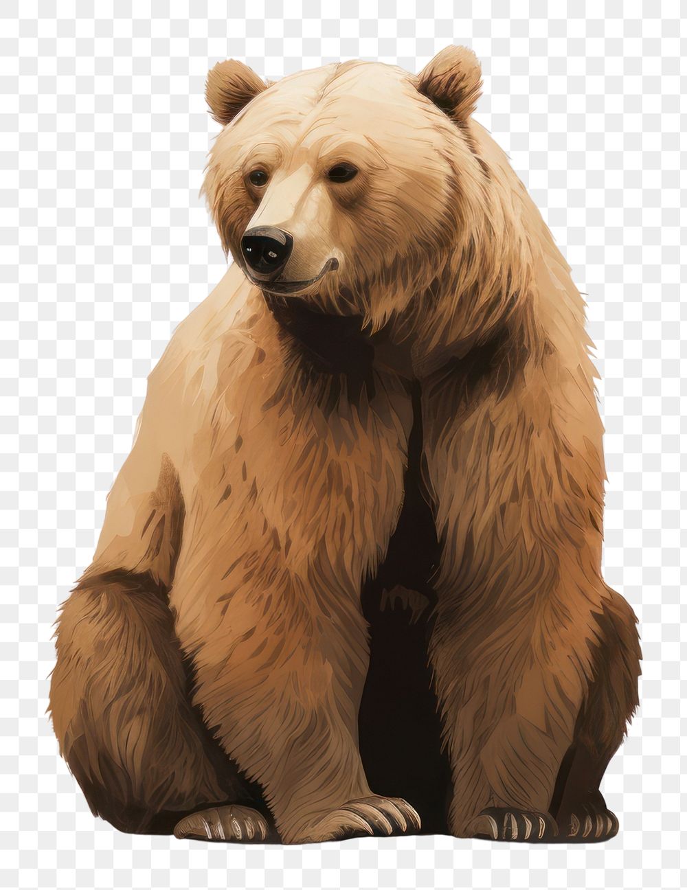 PNG Brown bear full body wildlife mammal animal. AI generated Image by rawpixel.