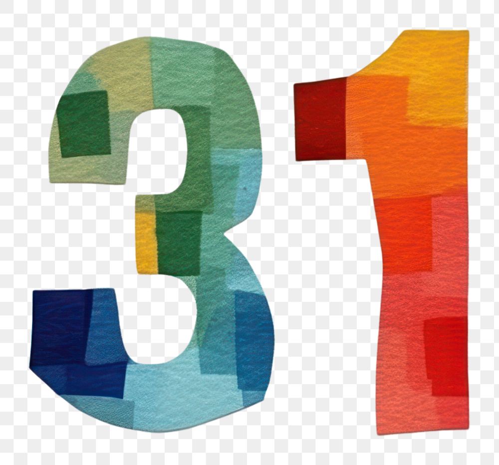 PNG Number craft text art. AI generated Image by rawpixel.