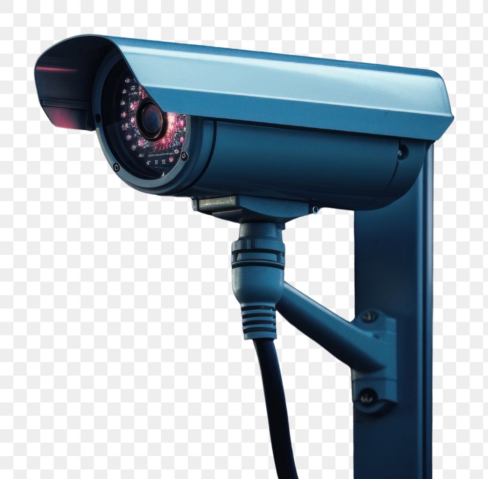 PNG CCTV camera lighting security surveillance technology. AI generated Image by rawpixel.
