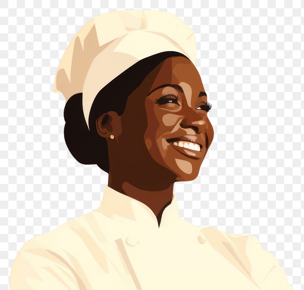 PNG Black chef woman portrait smiling adult. 