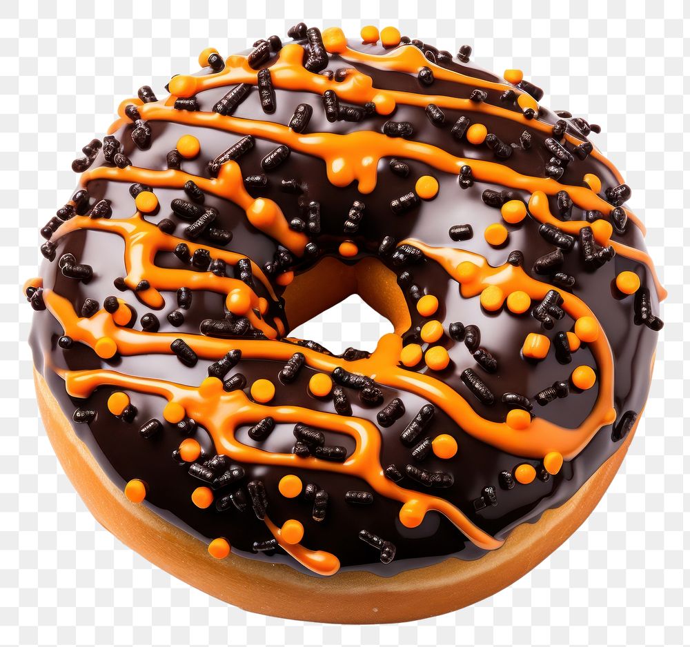 PNG Halloween donut dessert food cake. AI generated Image by rawpixel.