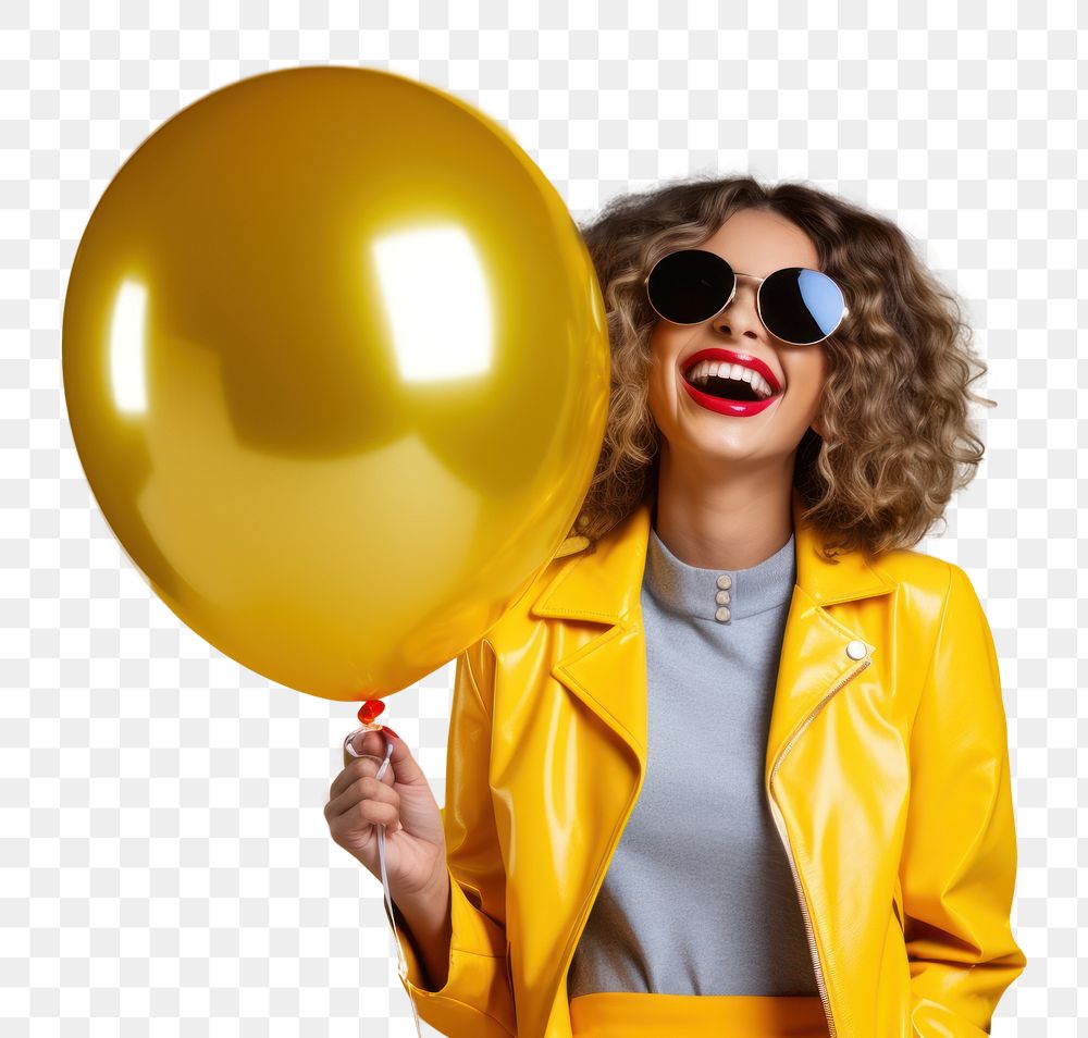 PNG Fashion balloon holding funky. 