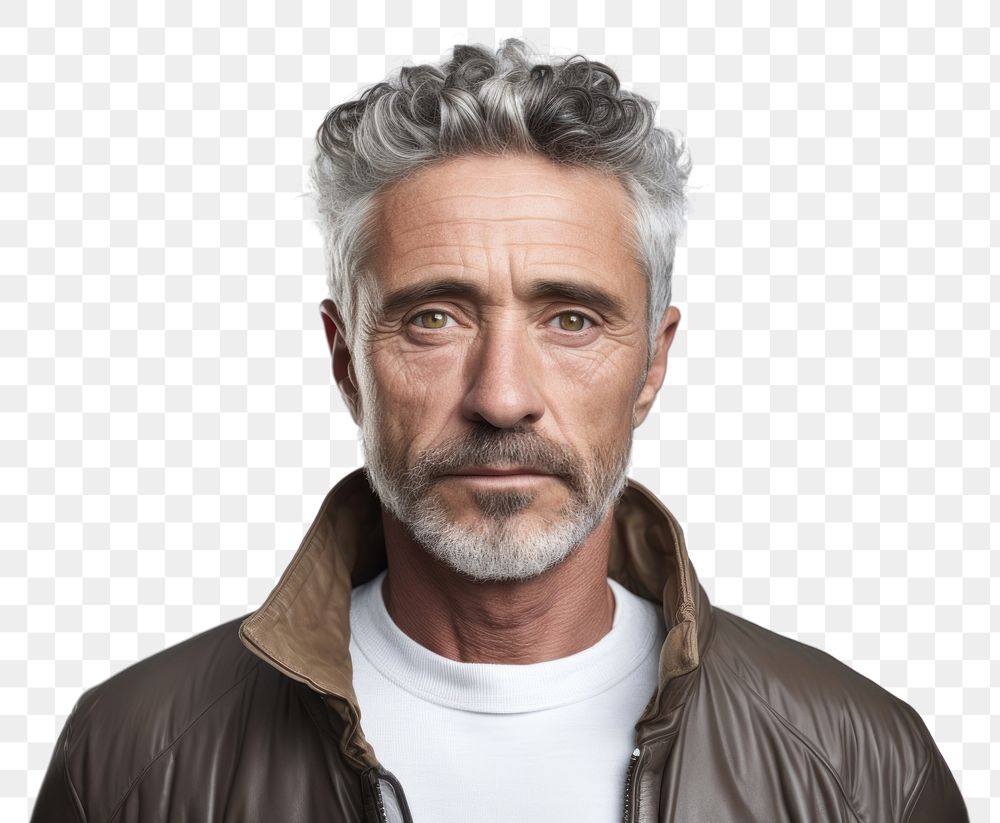 PNG Portrait adult beard photo. AI generated Image by rawpixel.