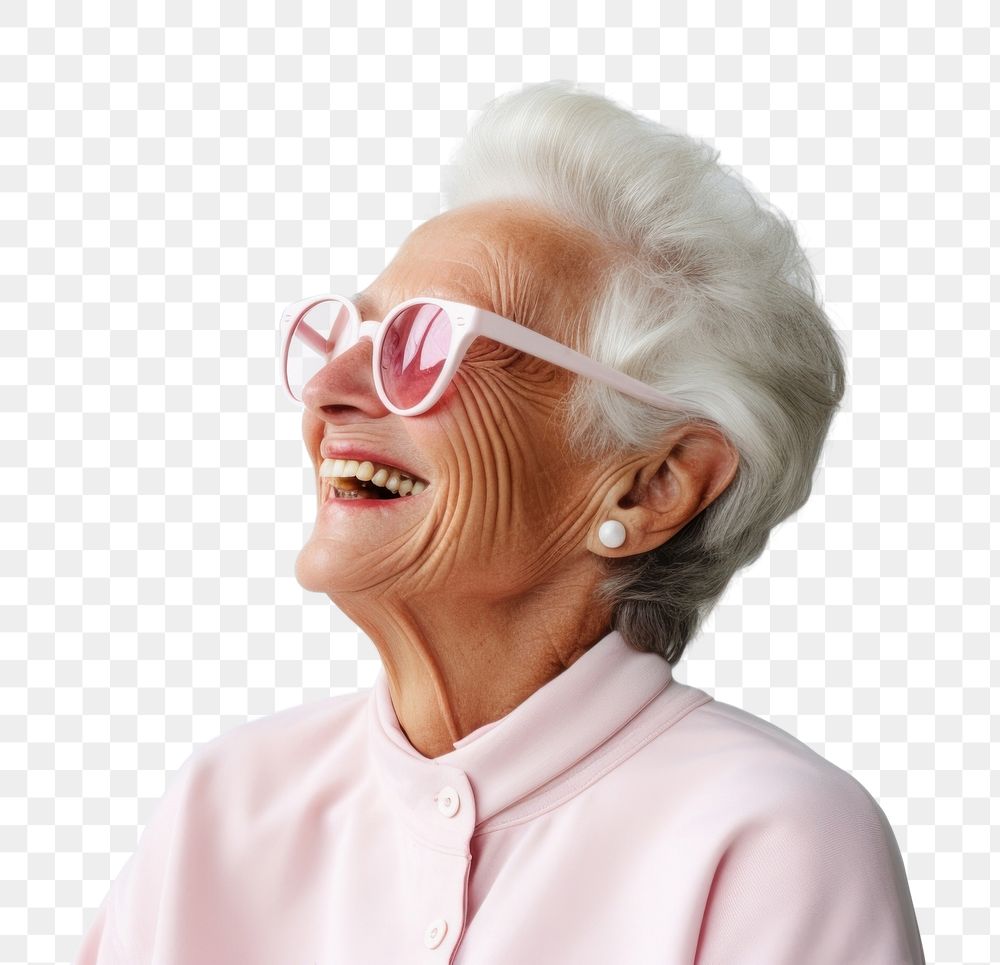 PNG Smiling adult smile sunglasses. AI generated Image by rawpixel.