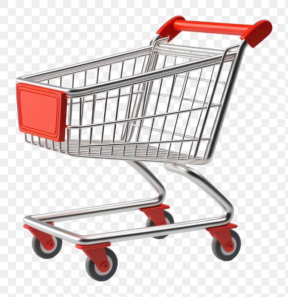 PNG Shopping cart red white background consumerism. AI generated Image by rawpixel.
