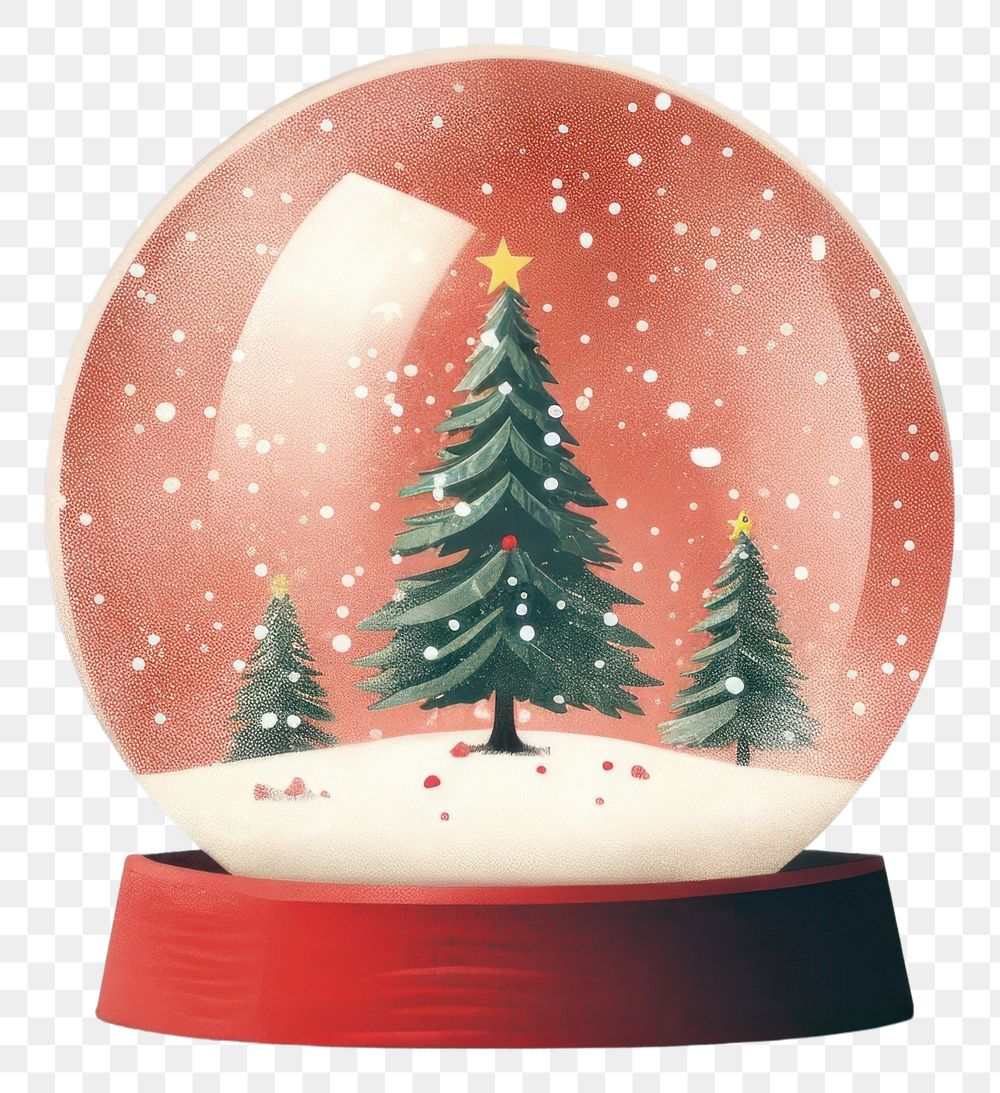 PNG Christmas snow globe winter plant tree. AI generated Image by rawpixel.