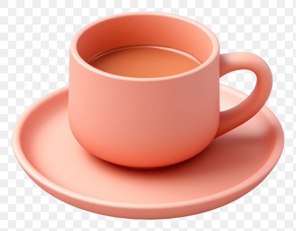 PNG Matte clay hot tea icon saucer coffee drink. 