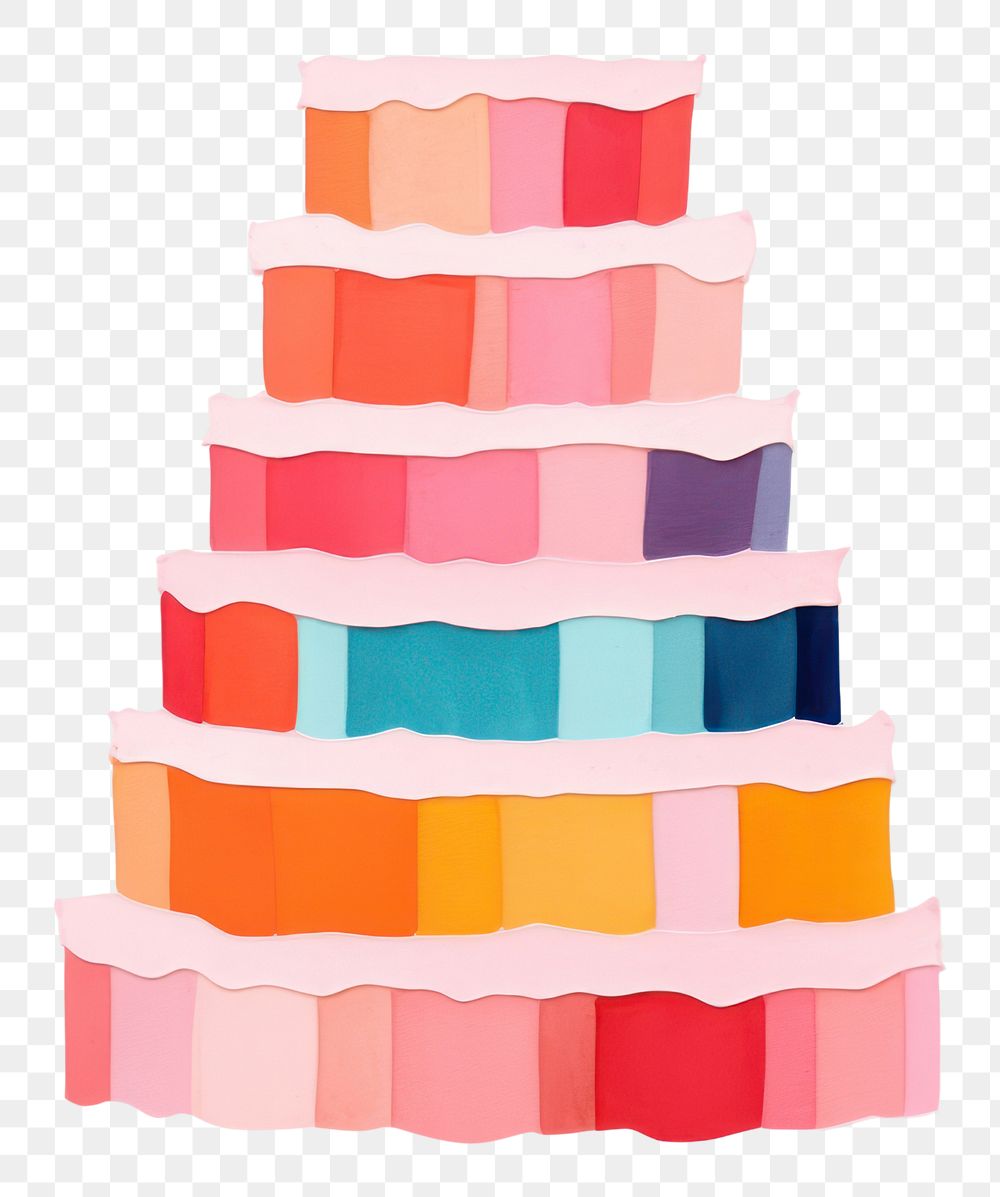 PNG Wedding cake dessert paper art. 