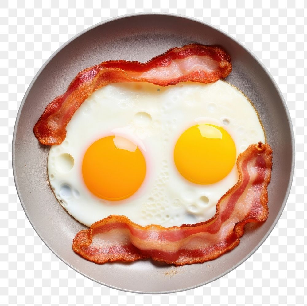 PNG Frying pan egg bacon food. AI generated Image by rawpixel.