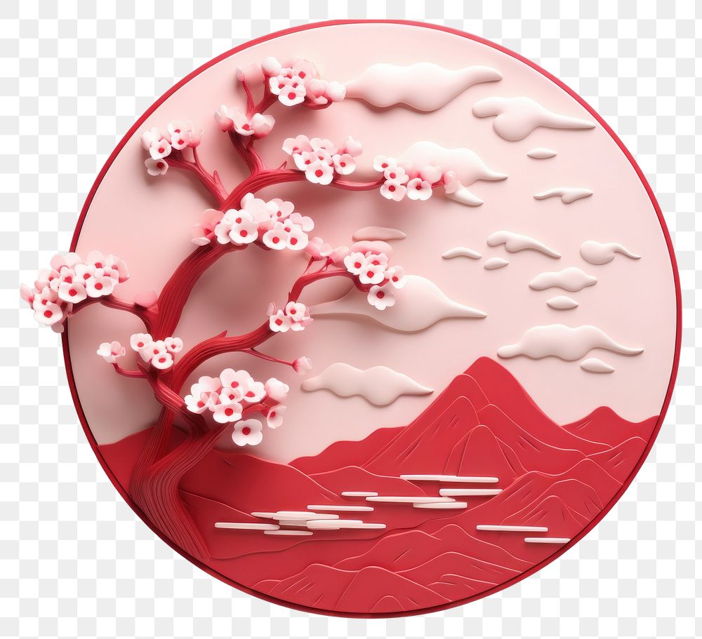 PNG Japanese sticker confectionery dessert blossom. AI generated Image by rawpixel.
