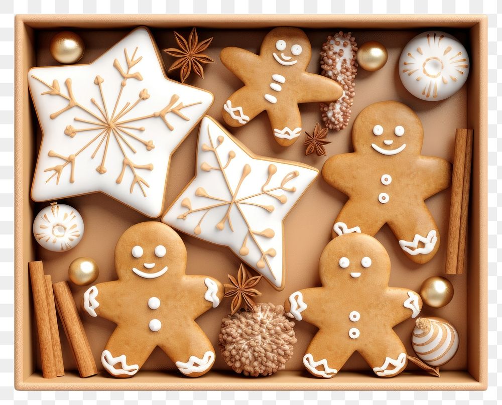 PNG Cookies gingerbread christmas dessert. AI generated Image by rawpixel.