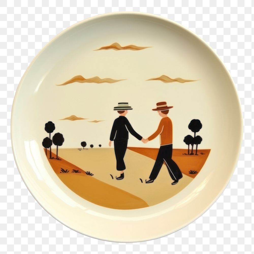 PNG Art porcelain platter plate. AI generated Image by rawpixel.