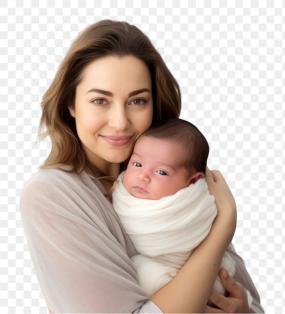 PNG Holding newborn baby portrait. AI generated Image by rawpixel.