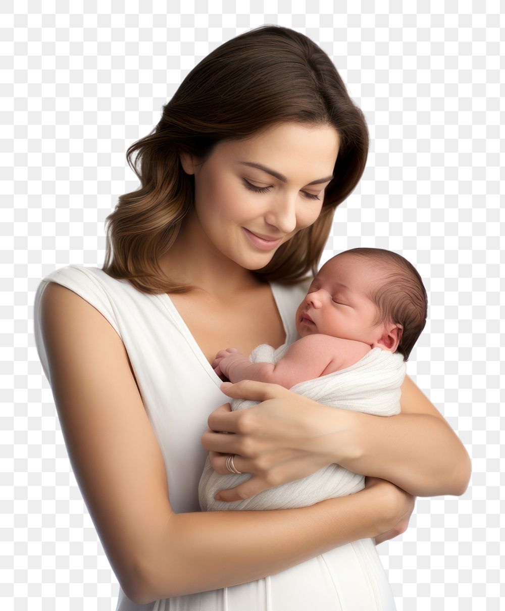 PNG Holding newborn baby portrait. 