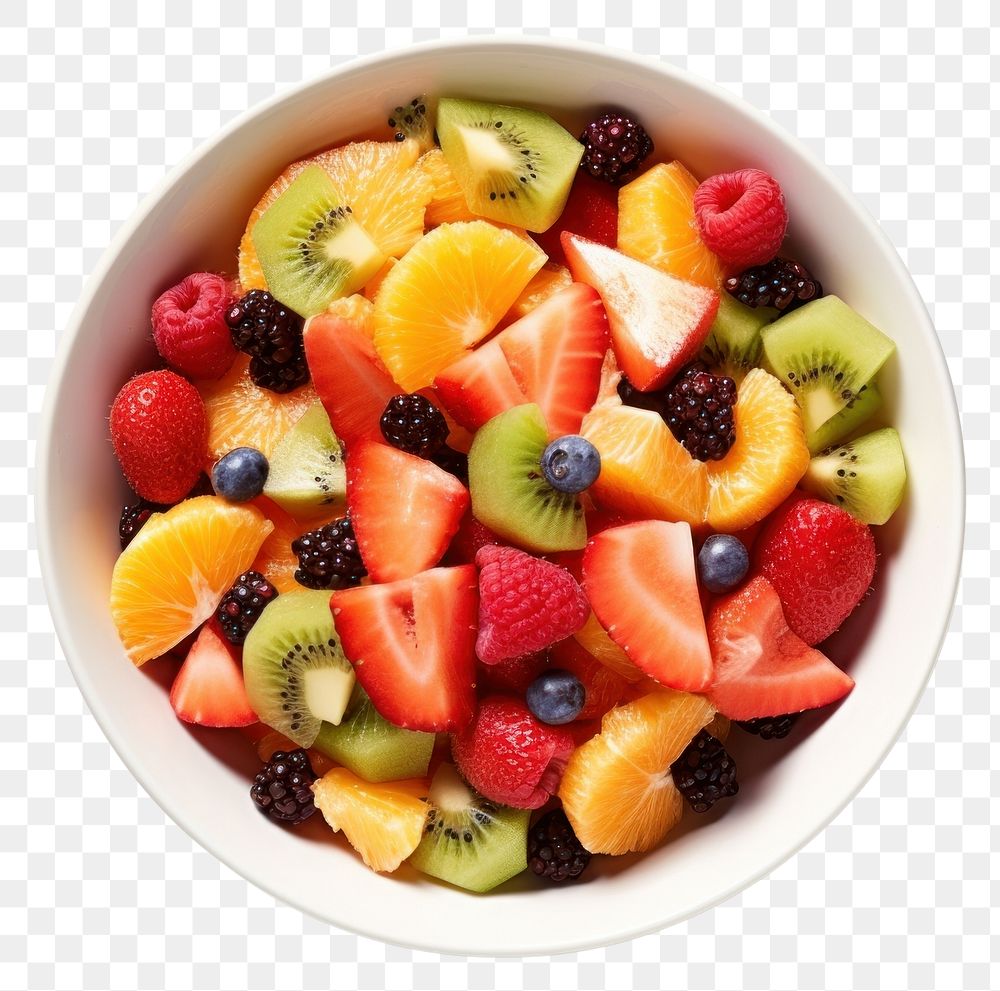 PNG Fruits salad strawberry blueberry plant. 