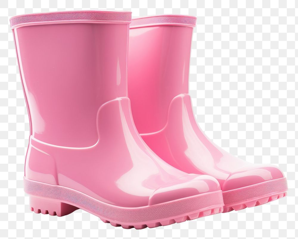 PNG Pink rubber boots footwear shoe  