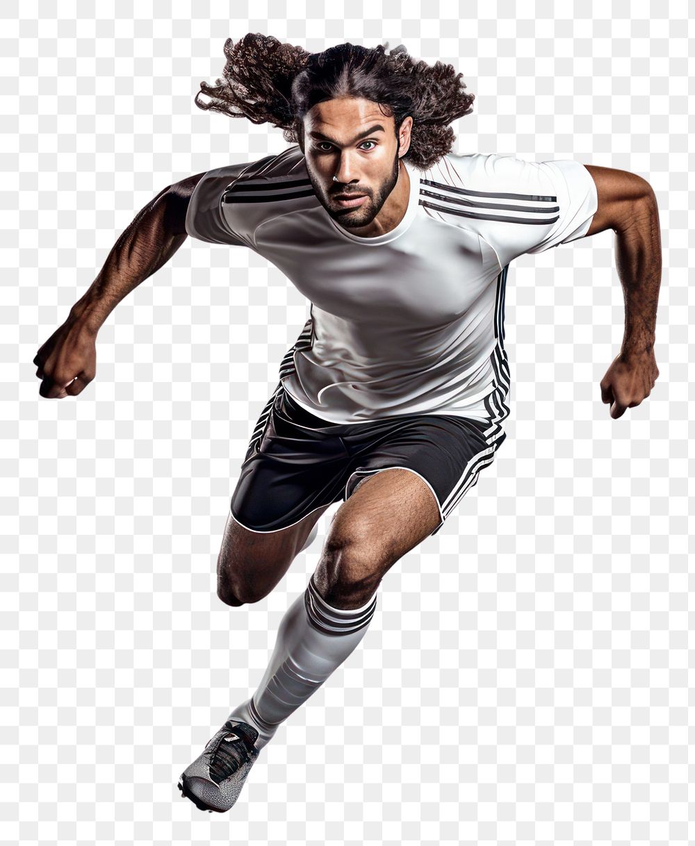 PNG Player running adult white background. AI generated Image by rawpixel.