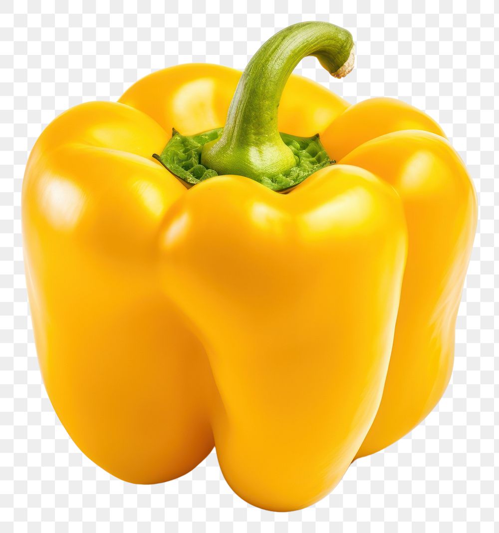 PNG Yellow bell pepper vegetable plant food. 