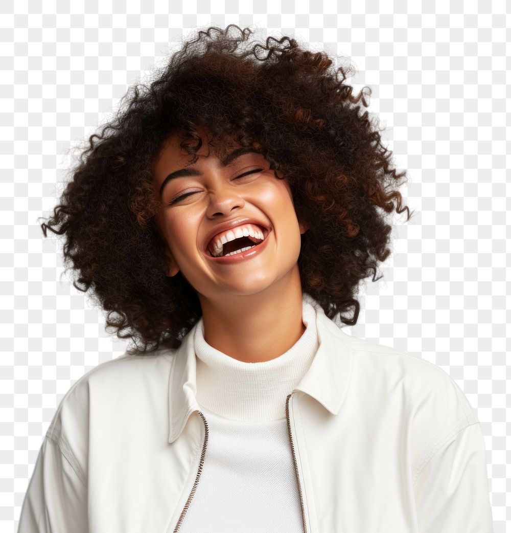 PNG Laughing portrait smiling person. AI generated Image by rawpixel.