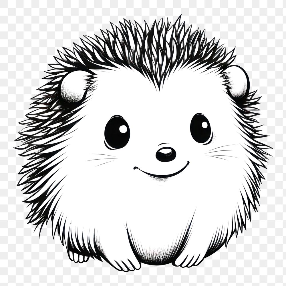 PNG Hedgehog drawing mammal animal. AI generated Image by rawpixel.