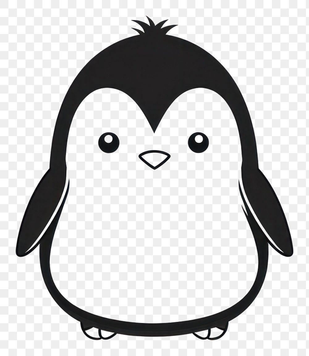 PNG Penguin animal black white. 