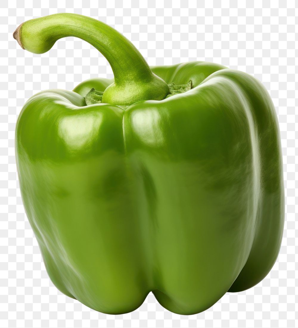 PNG Green bell pepper vegetable plant food. 