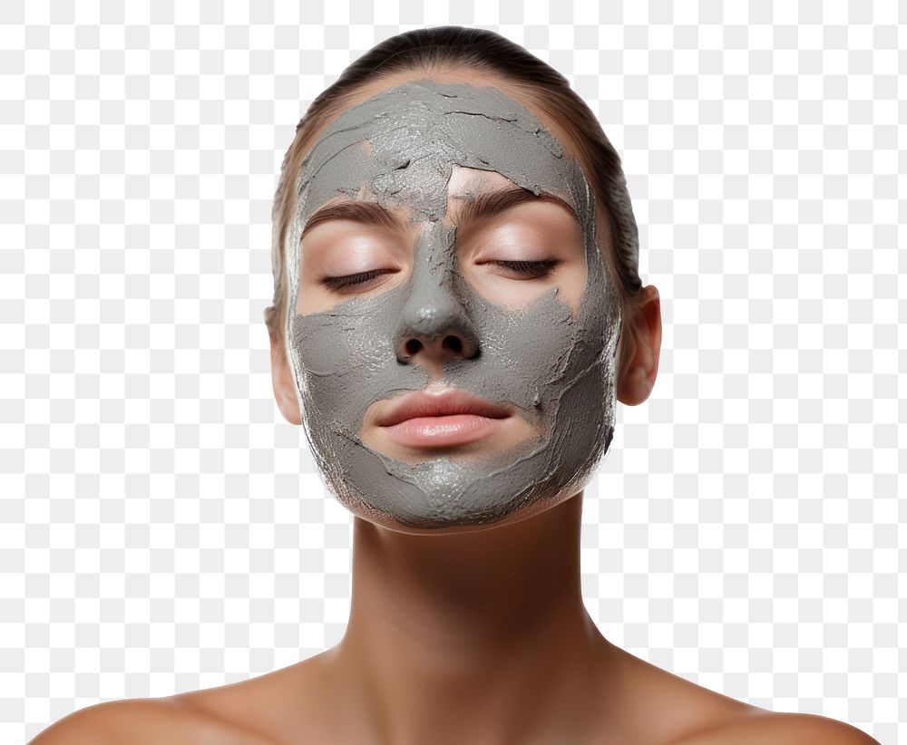 PNG Lady putting clay face mask portrait adult photo. AI generated Image by rawpixel.