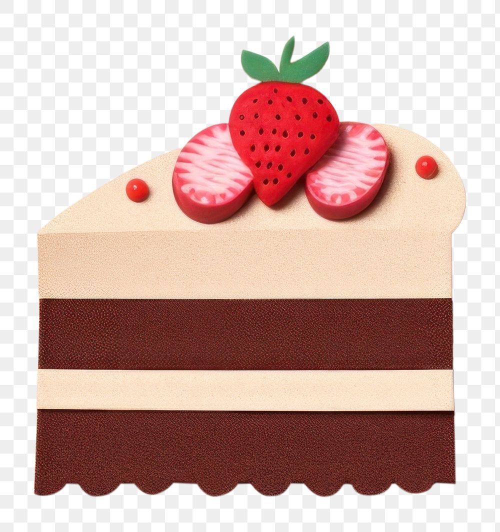 PNG  Cake strawberry dessert fruit. AI generated Image by rawpixel.