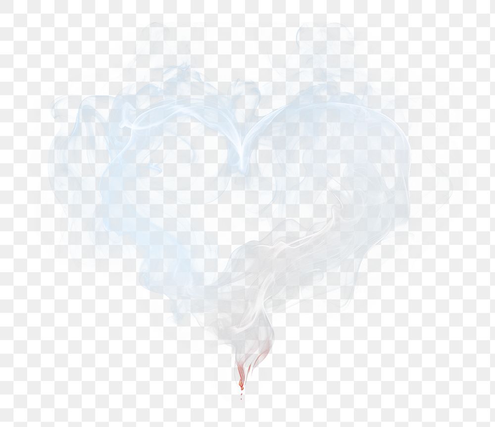 PNG Smoke effect black black background heart shape. 