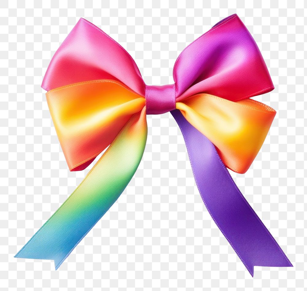 PNG Pride month ribbon bow white background. AI generated Image by rawpixel.