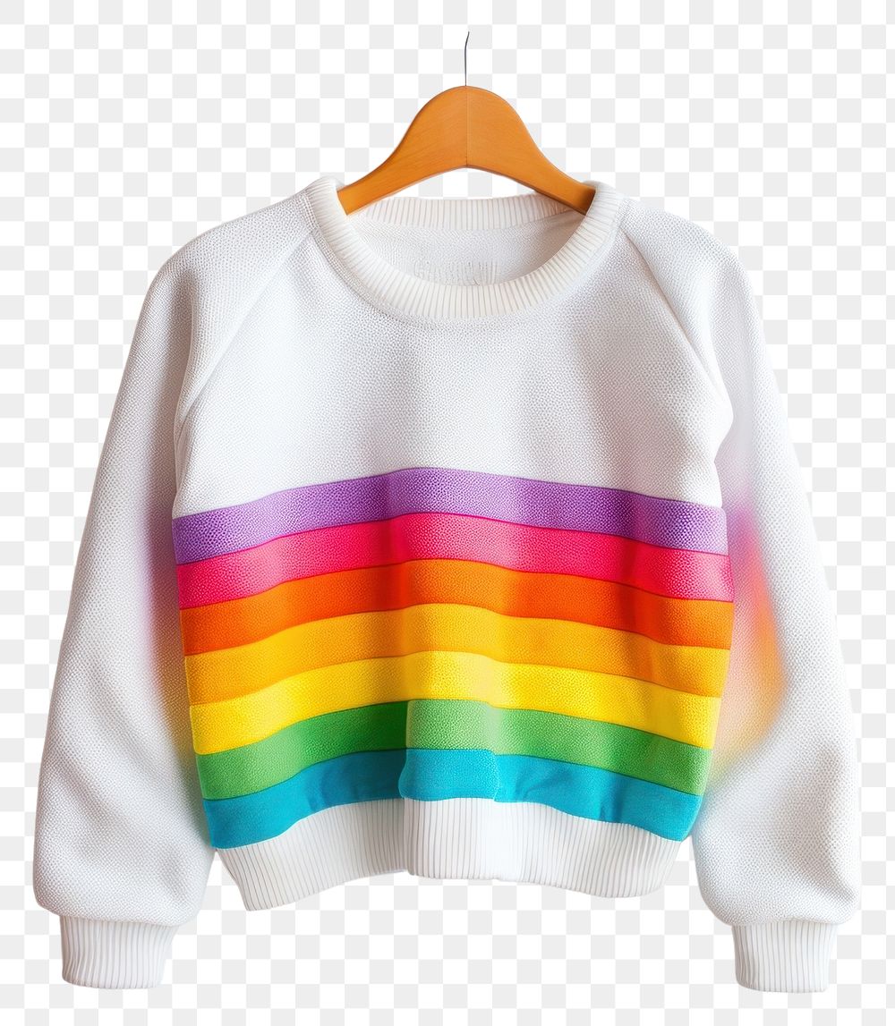 PNG Pride month sweater sweatshirt white. 