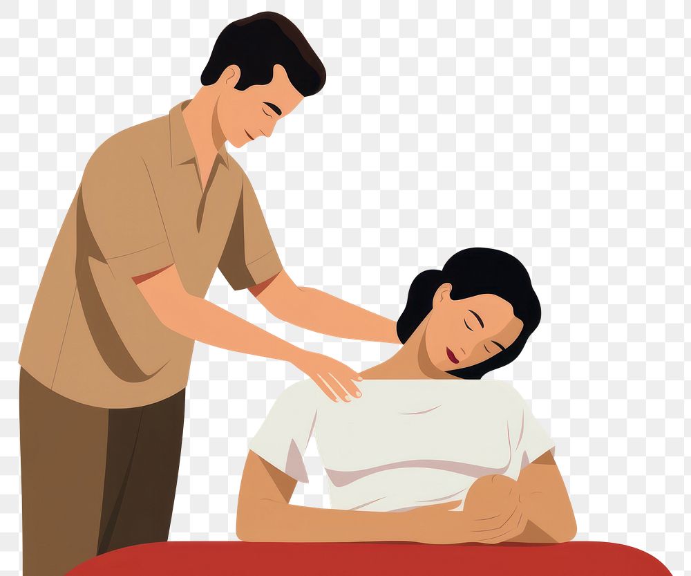PNG Woman being massaged patient therapy adult. AI generated Image by rawpixel.