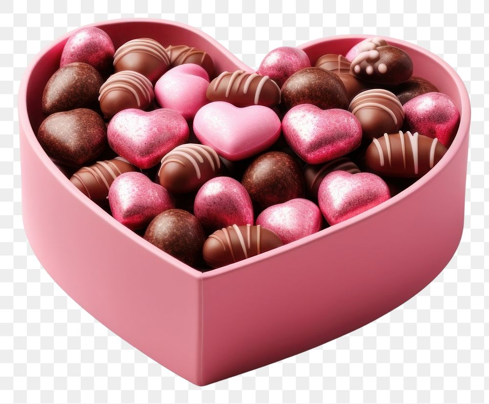 PNG Shaped box chocolate sweets heart. 