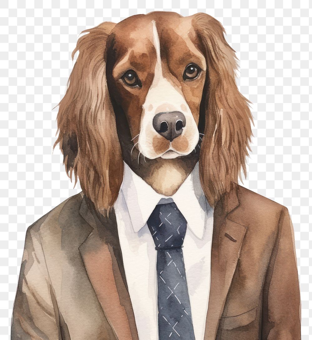 PNG Dog necktie cartoon animal. AI generated Image by rawpixel.