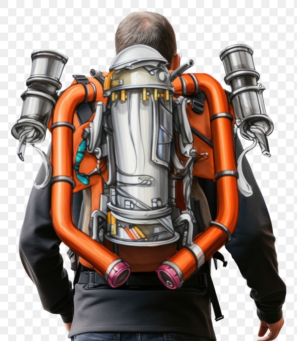 PNG Backpack adult male technology. AI generated Image by rawpixel.