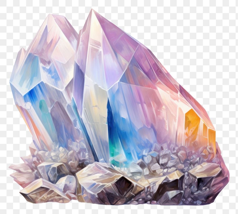PNG Crystal crystal gemstone amethyst. AI generated Image by rawpixel.